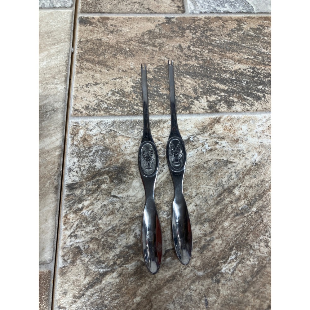 Fox Run Stainless Steel Lobster and Crab Seafood Forks Scoops Set of 2 Korea